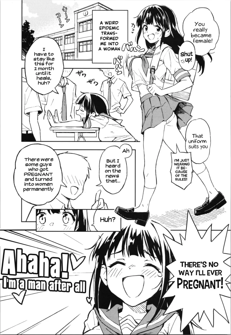 As Long As I Don't Get Pregnant for 1 Month, I'll Turn Back Into a Man | 1-kagetsu Ninshin Shinakereba Otoko ni Modoreru Hanashi porn comic picture 2