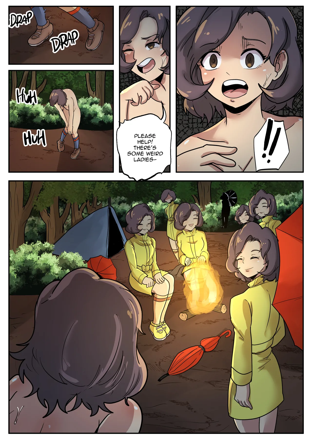 Camper into parasol lady porn comic picture 11