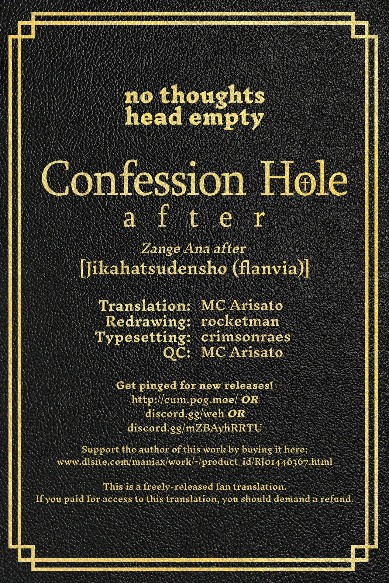 Confession Hole after | Zange Ana After porn comic picture 51