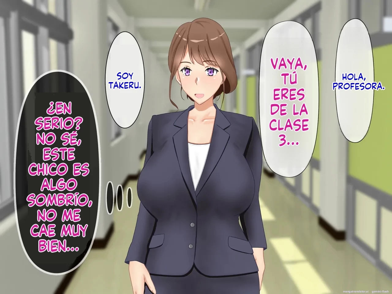 Daikirai na Seito ni Netorarete Haramasareta Kyonyuu Hitozuma Kyoushi [Spanish] porn comic picture 4