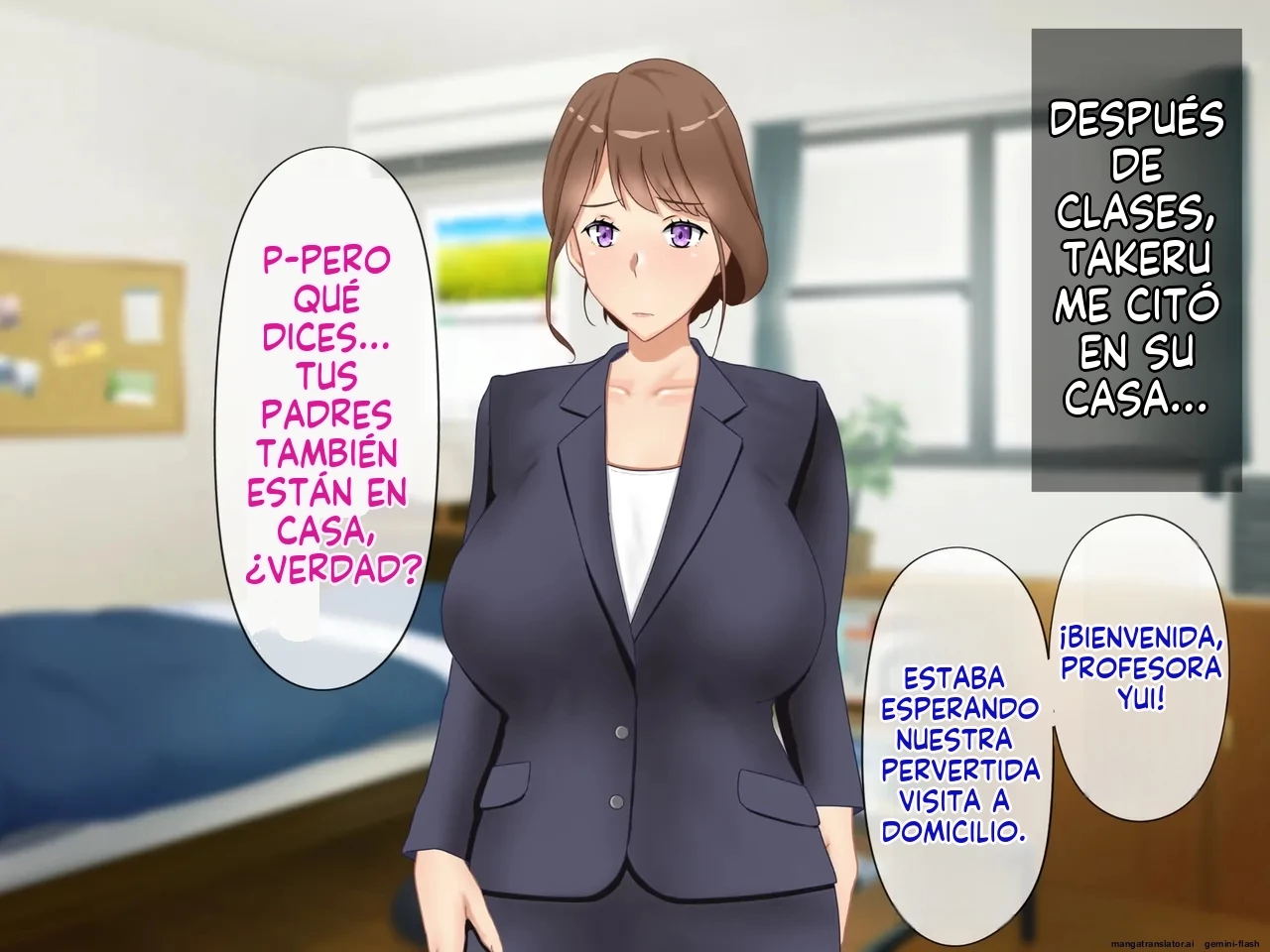 Daikirai na Seito ni Netorarete Haramasareta Kyonyuu Hitozuma Kyoushi [Spanish] porn comic picture 61