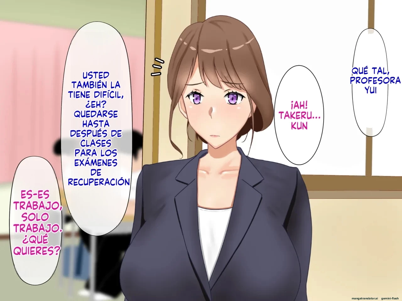 Daikirai na Seito ni Netorarete Haramasareta Kyonyuu Hitozuma Kyoushi [Spanish] porn comic picture 89
