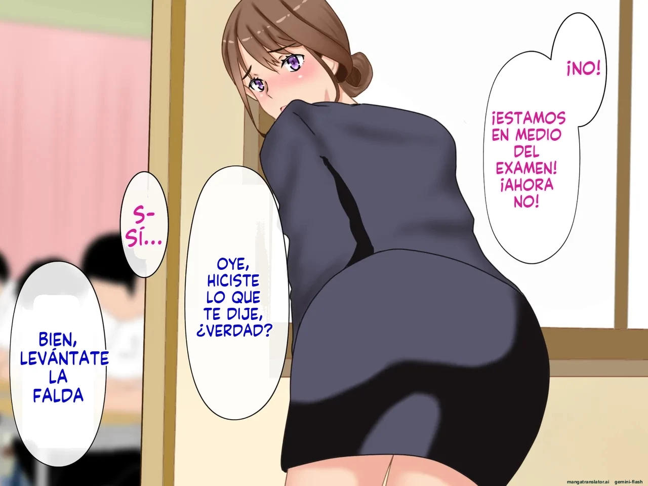 Daikirai na Seito ni Netorarete Haramasareta Kyonyuu Hitozuma Kyoushi [Spanish] porn comic picture 91