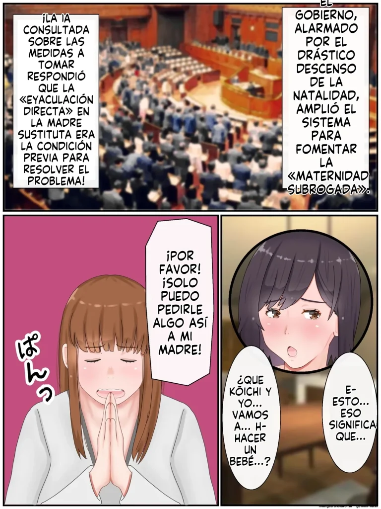 Dairi Shussan Shimasu! Gibo to Musumemuko no Icha Love Ninkatsu (Spanish) porn comic picture 6