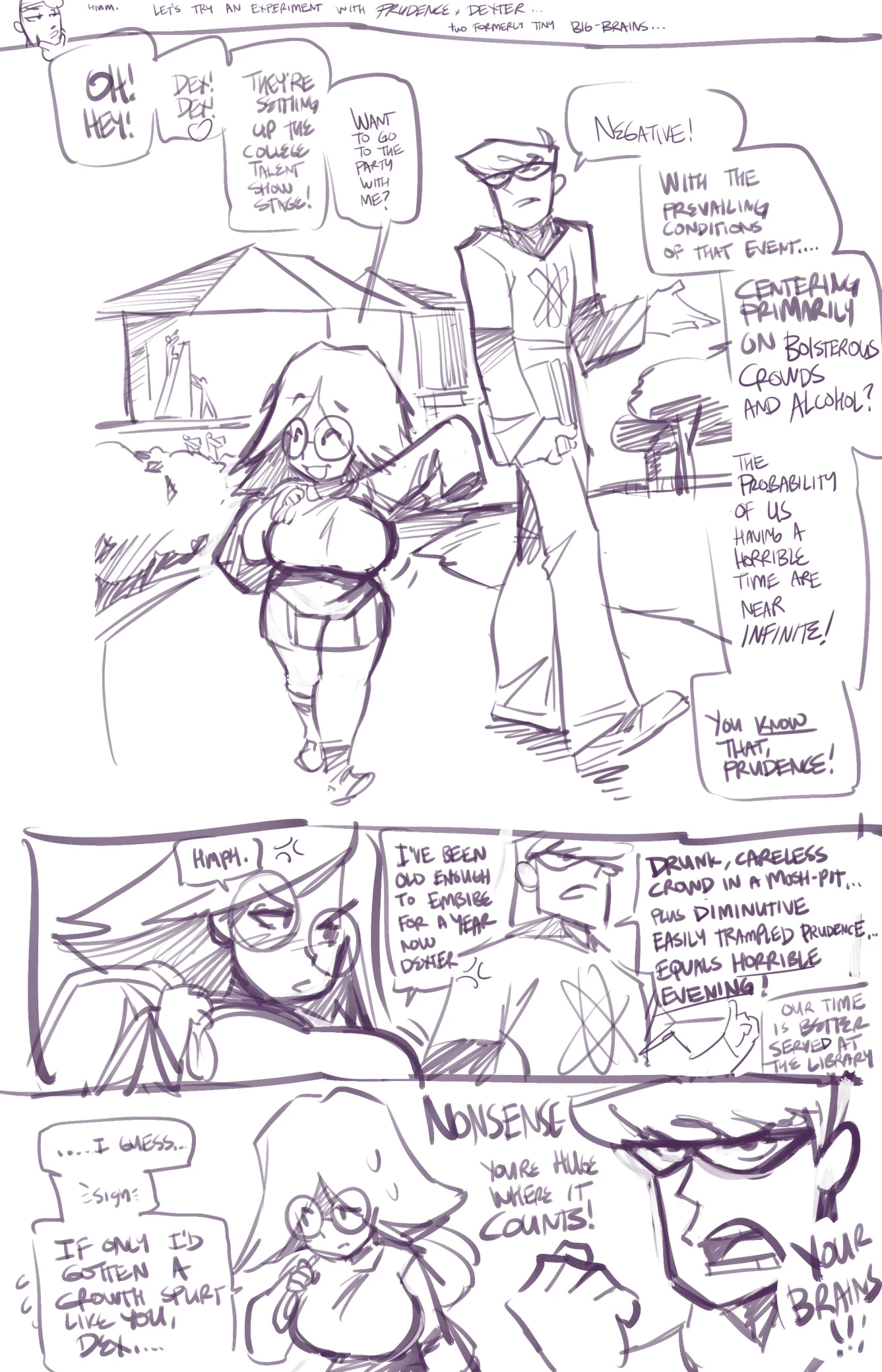 Dexter X Prudence Goof Off porn comic picture 1