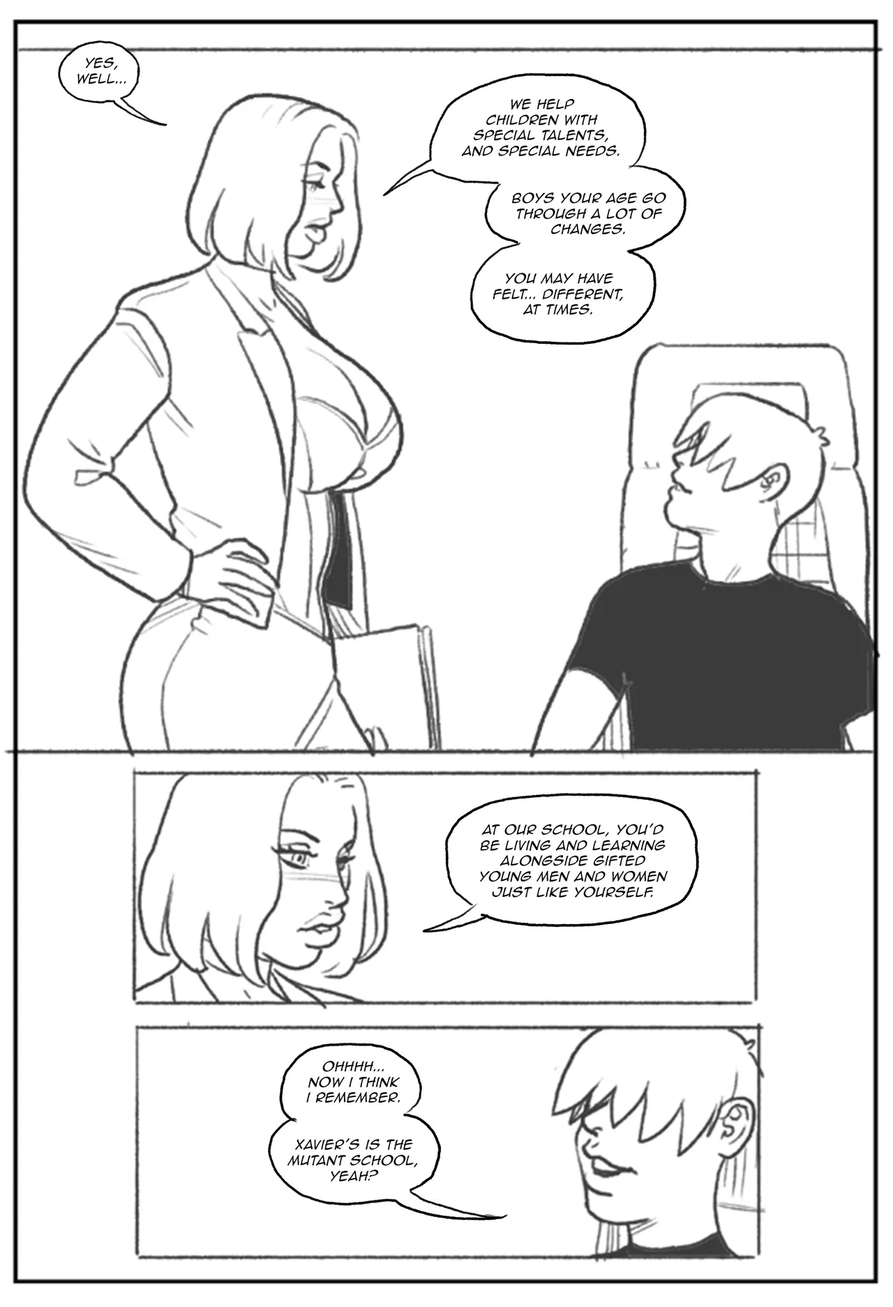 Emma Frost bimbofication porn comic picture 12