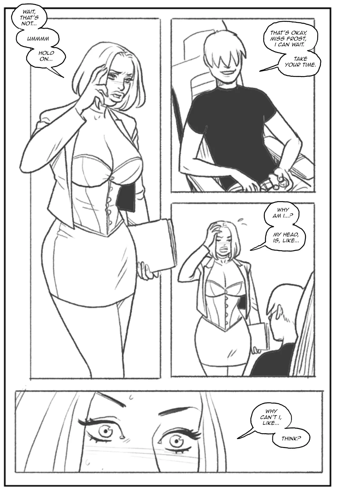 Emma Frost bimbofication porn comic picture 14
