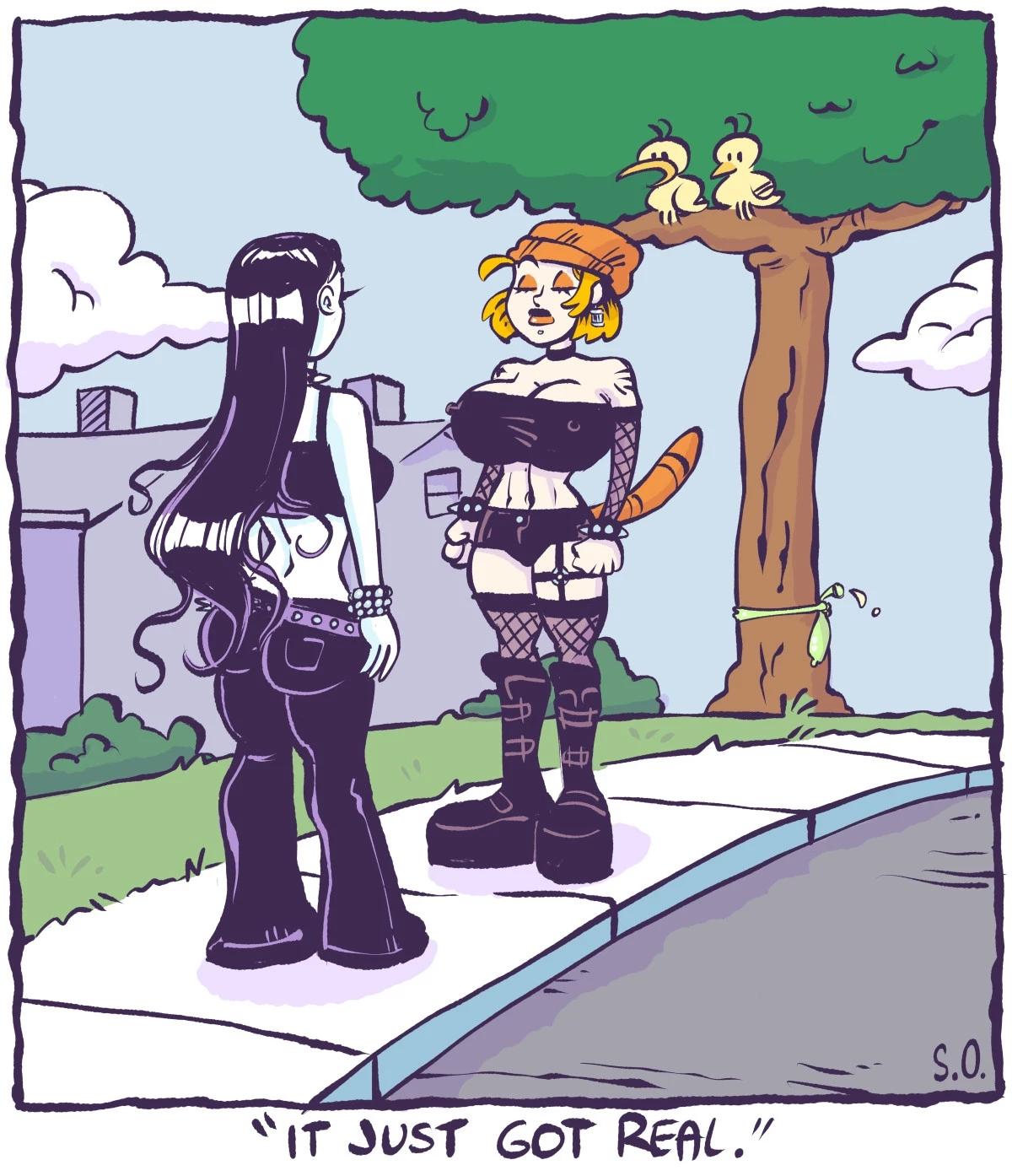 Goth Bimbo Heathcliff porn comic picture 7