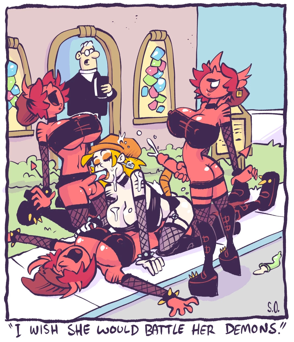 Goth Bimbo Heathcliff porn comic picture 8