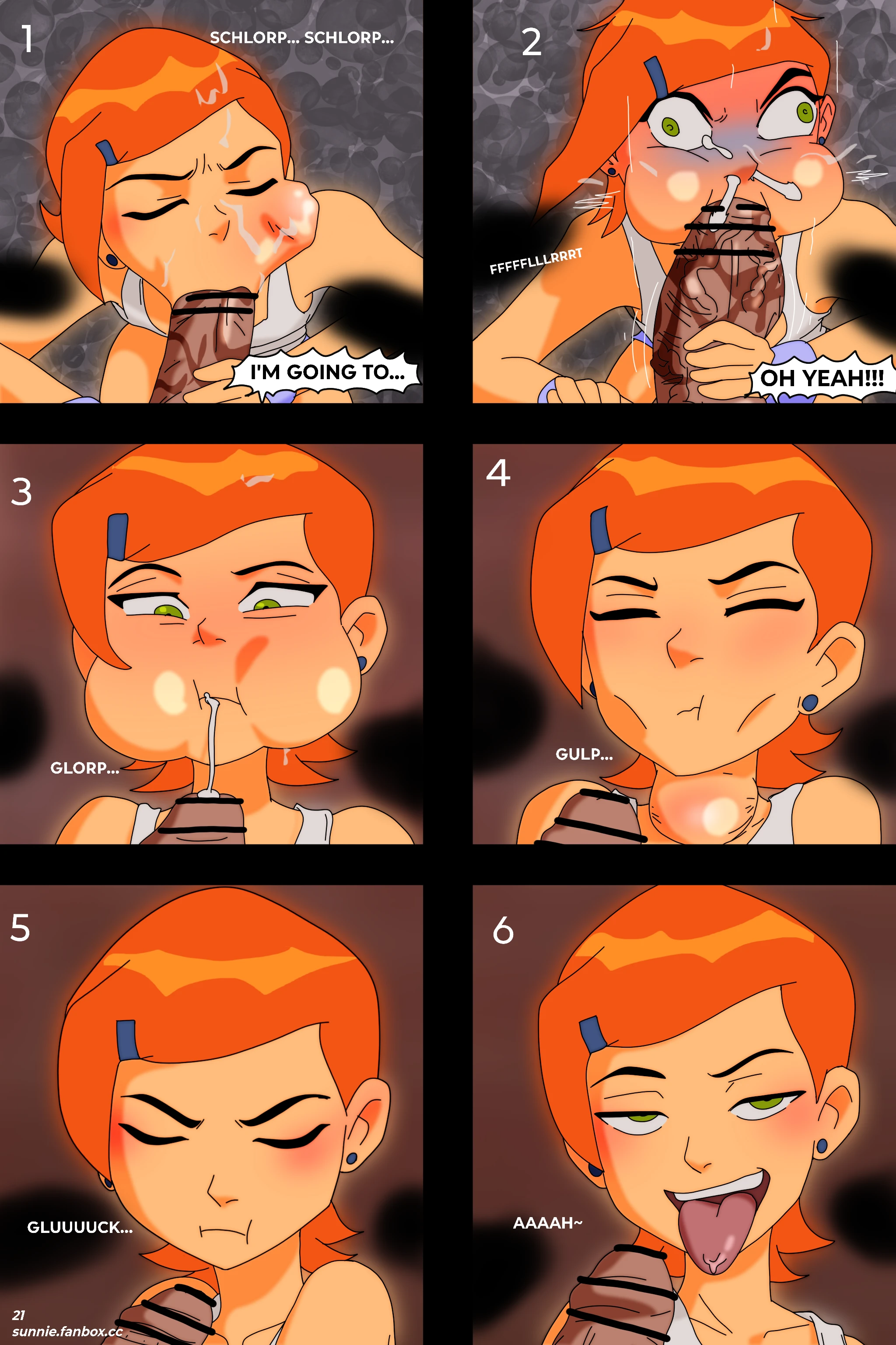Gwen Caught By The Mouth porn comic picture 22
