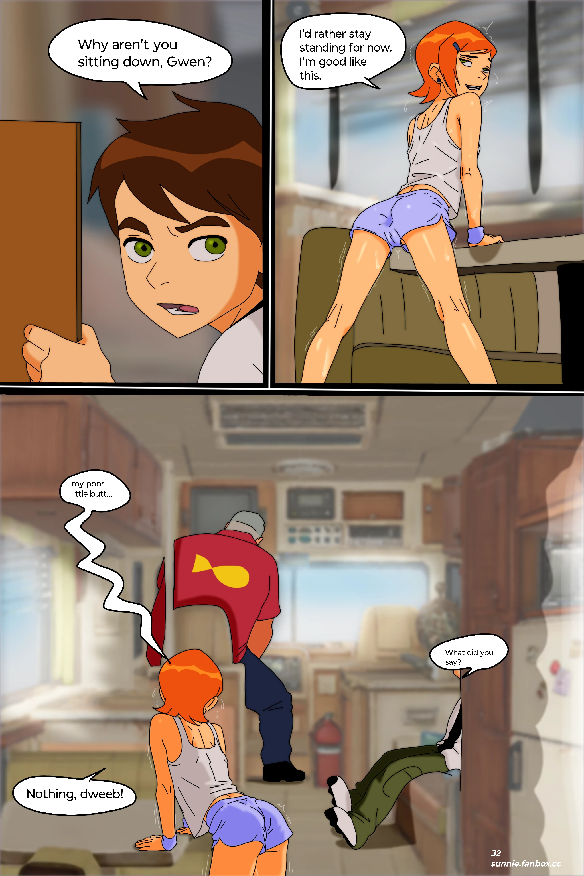 Gwen Caught By The Mouth porn comic picture 33