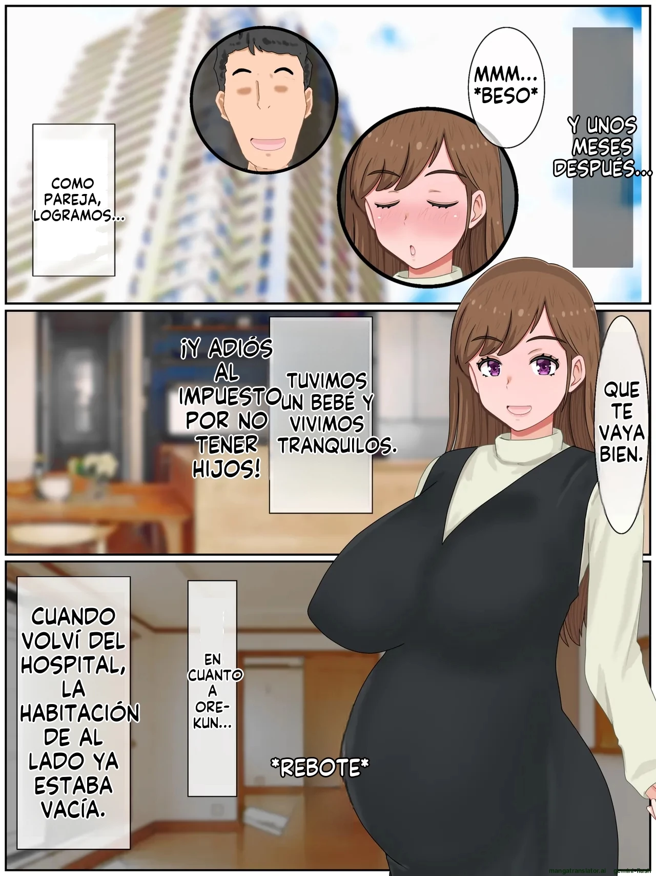 Hitozuma Airi wa Aka-chan ga Hoshii Rinshitsu Danshi to Icha Love Takuran Kozukuri (Spanish) porn comic picture 173
