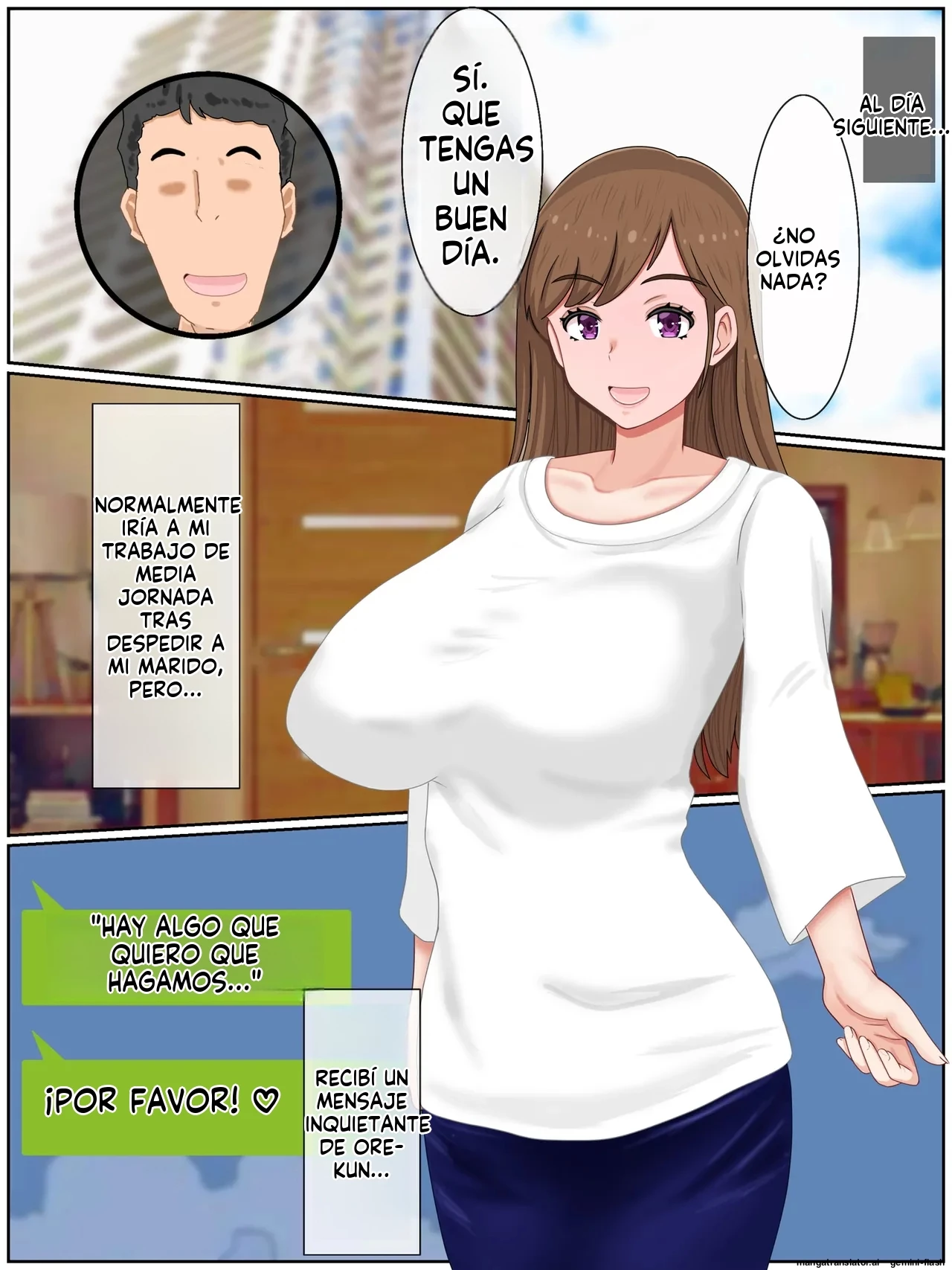 Hitozuma Airi wa Aka-chan ga Hoshii Rinshitsu Danshi to Icha Love Takuran Kozukuri (Spanish) porn comic picture 46