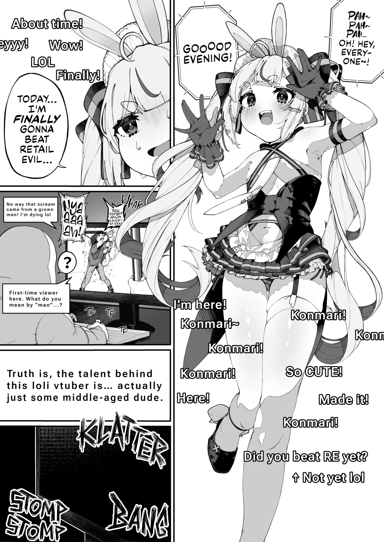 Insatiably Horny Bunny Oji-san Falls Victim To Hypnosis | Mannen Hatsujou Usagi Oji-san, Saimin ni Kakatte Shimau porn comic picture 4