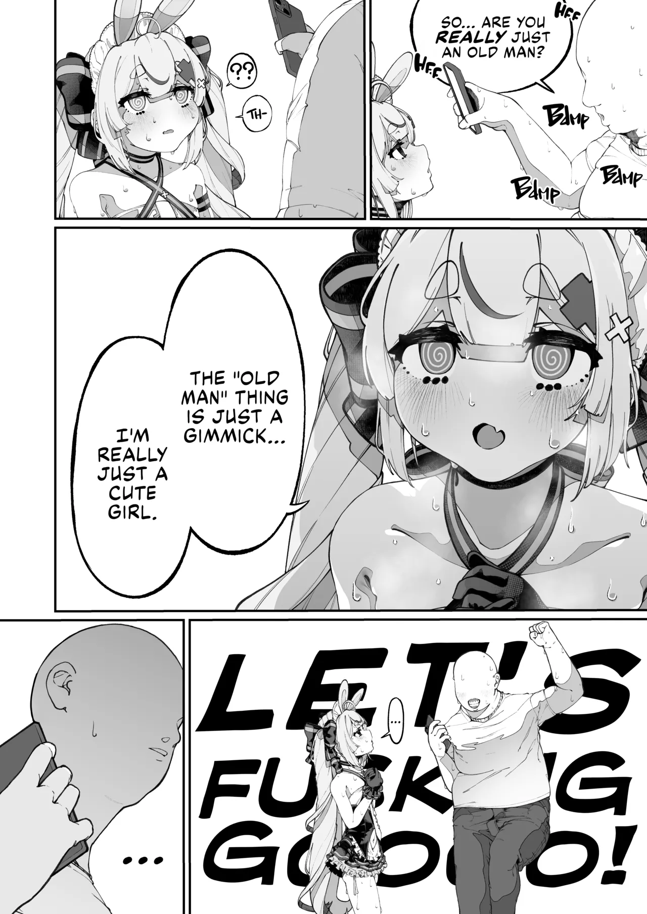 Insatiably Horny Bunny Oji-san Falls Victim To Hypnosis | Mannen Hatsujou Usagi Oji-san, Saimin ni Kakatte Shimau porn comic picture 6