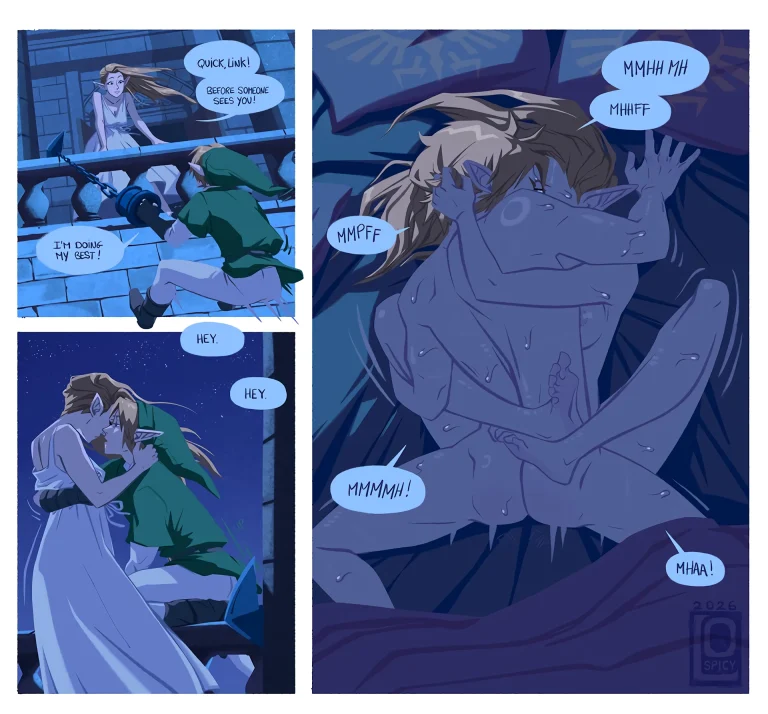 Link and Zelda's Secret Rendezvous porn comic picture 3