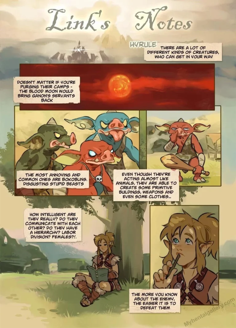 Link's notes porn comic picture 1
