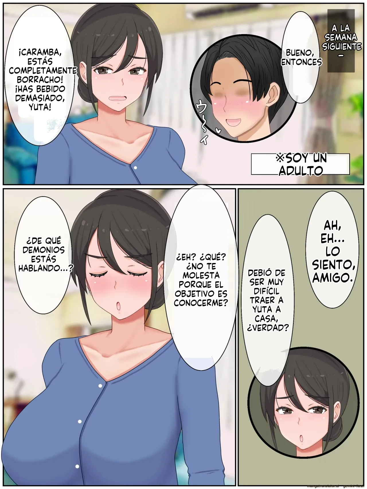 Musuko no Tomodachi to Tanetsuke Sex Kozukuri Mansion no Kyonyuu Haha 1 (Spanish) porn comic picture 143