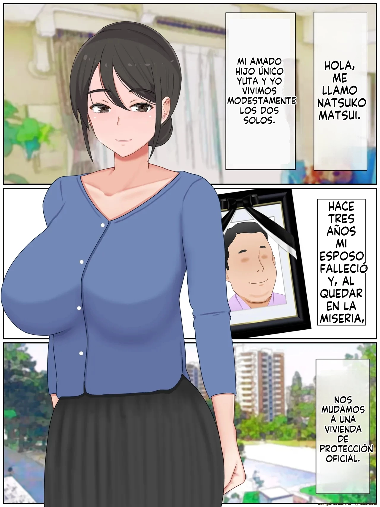 Musuko no Tomodachi to Tanetsuke Sex Kozukuri Mansion no Kyonyuu Haha 1 (Spanish) porn comic picture 2