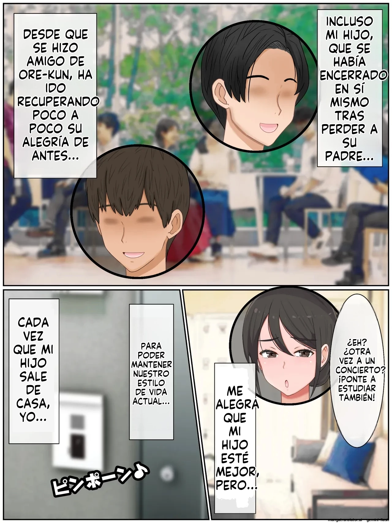 Musuko no Tomodachi to Tanetsuke Sex Kozukuri Mansion no Kyonyuu Haha 1 (Spanish) porn comic picture 3