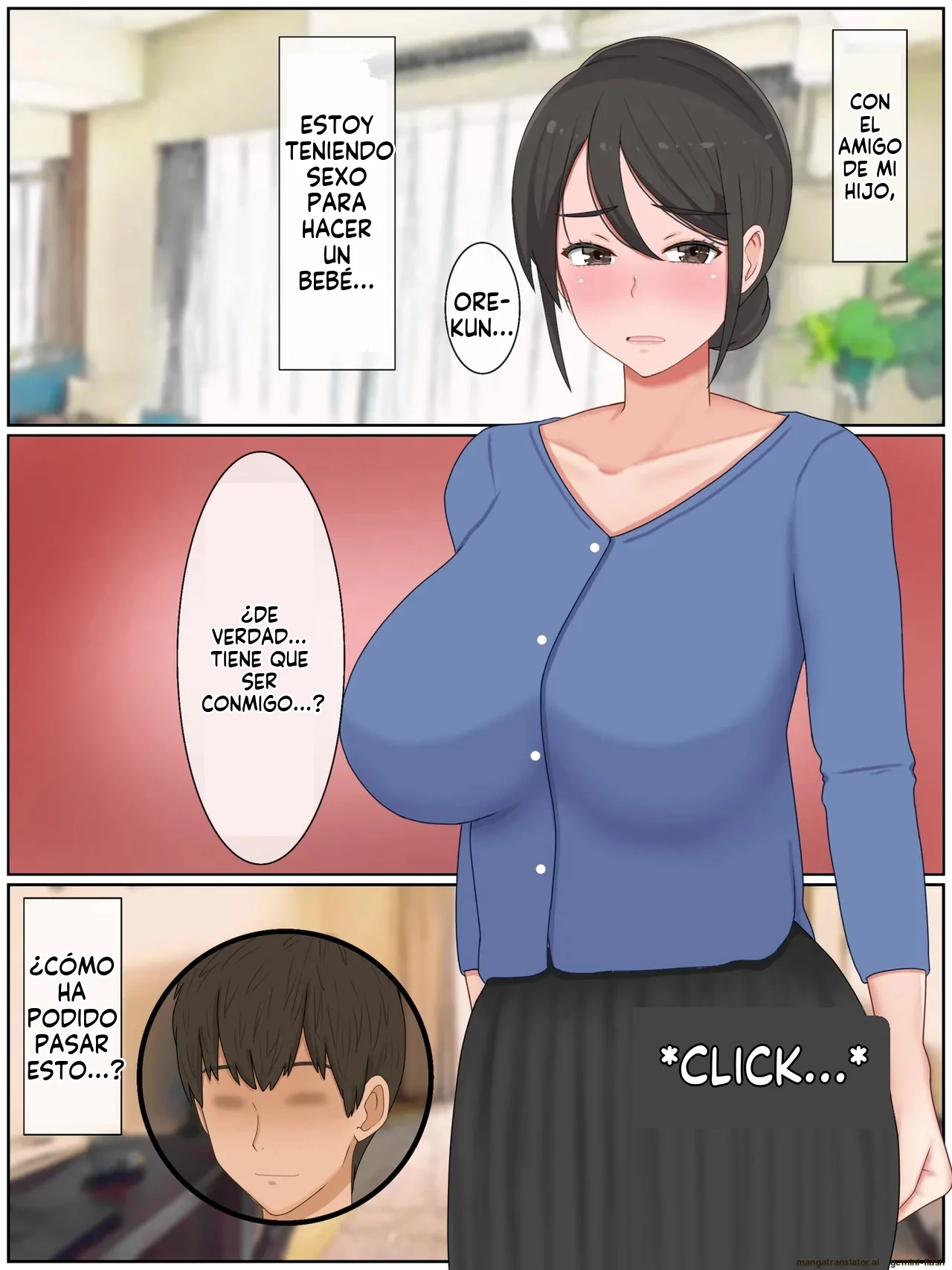 Musuko no Tomodachi to Tanetsuke Sex Kozukuri Mansion no Kyonyuu Haha 1 (Spanish) porn comic picture 4