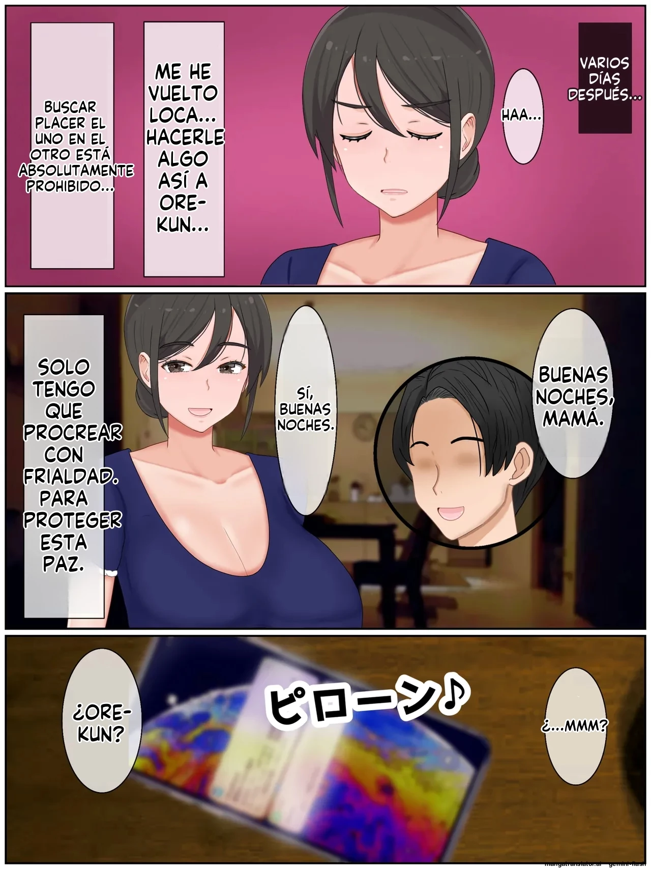 Musuko no Tomodachi to Tanetsuke Sex Kozukuri Mansion no Kyonyuu Haha 1 (Spanish) porn comic picture 72