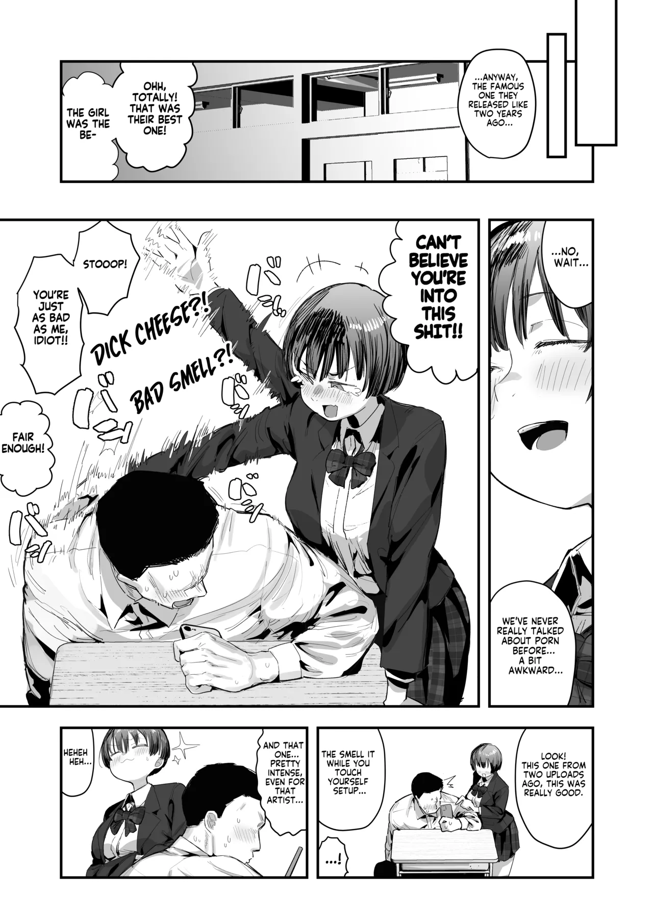 My best friend was into the "cock-sniffing doujin" that I love! And now we're pervy sex friends! | Bokutachi, Seiheki Friend. ~Onna Tomodachi no Aidokusho wa Ore no Daisuki na 'Chin Kagi Ero Manga' deshita~ Zenpen porn comic picture 6
