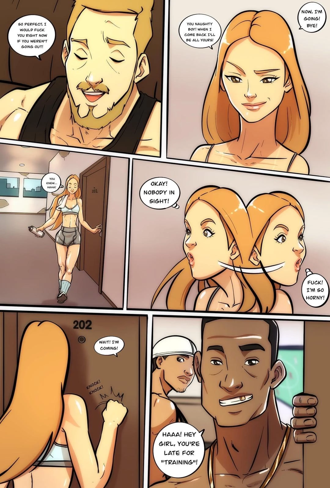 My Girlfriends Training Routine porn comic picture 3