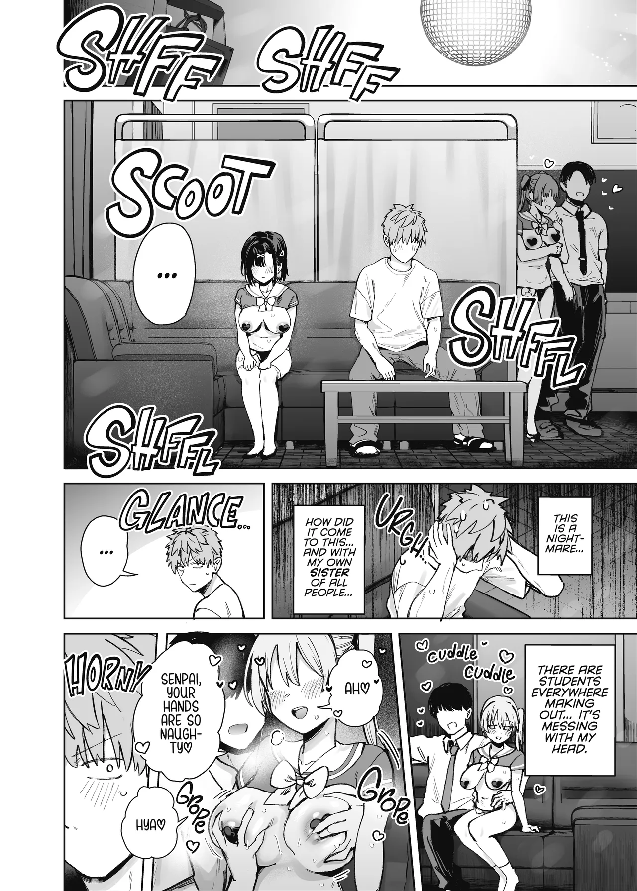 My Little Sister Was a Hostess at Class 2-C's School Festival Boobs Bar | 2-nen C-gumi Gakuen Oppabu no Cast ni Imouto ga Ita porn comic picture 10