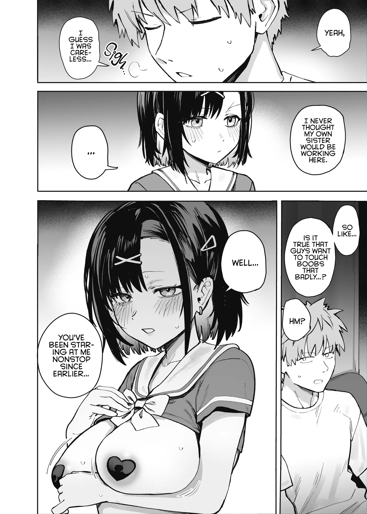 My Little Sister Was a Hostess at Class 2-C's School Festival Boobs Bar | 2-nen C-gumi Gakuen Oppabu no Cast ni Imouto ga Ita porn comic picture 12