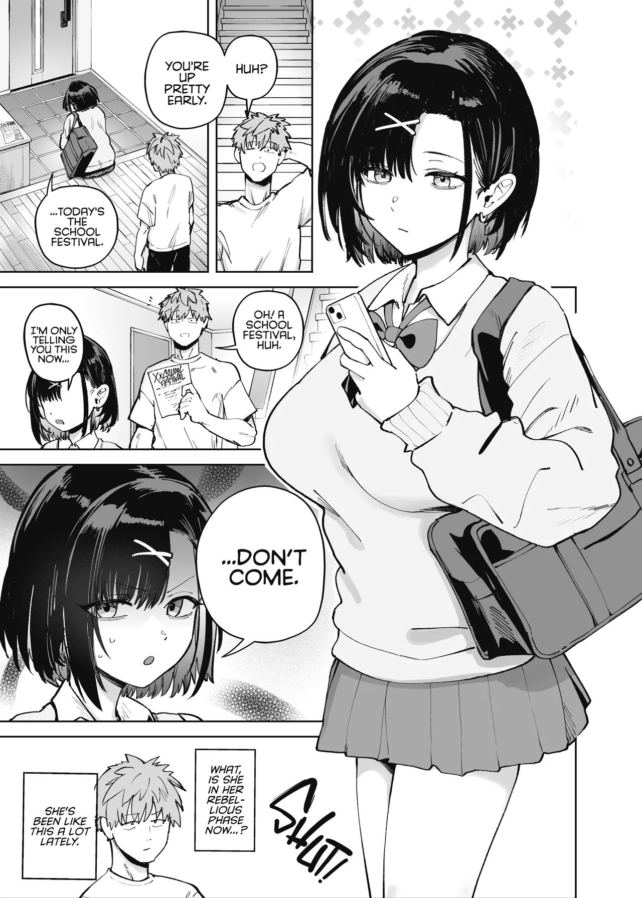 My Little Sister Was a Hostess at Class 2-C's School Festival Boobs Bar | 2-nen C-gumi Gakuen Oppabu no Cast ni Imouto ga Ita porn comic picture 3