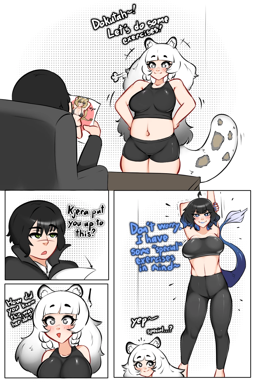 Pramanix & Kjera Workout porn comic picture 1