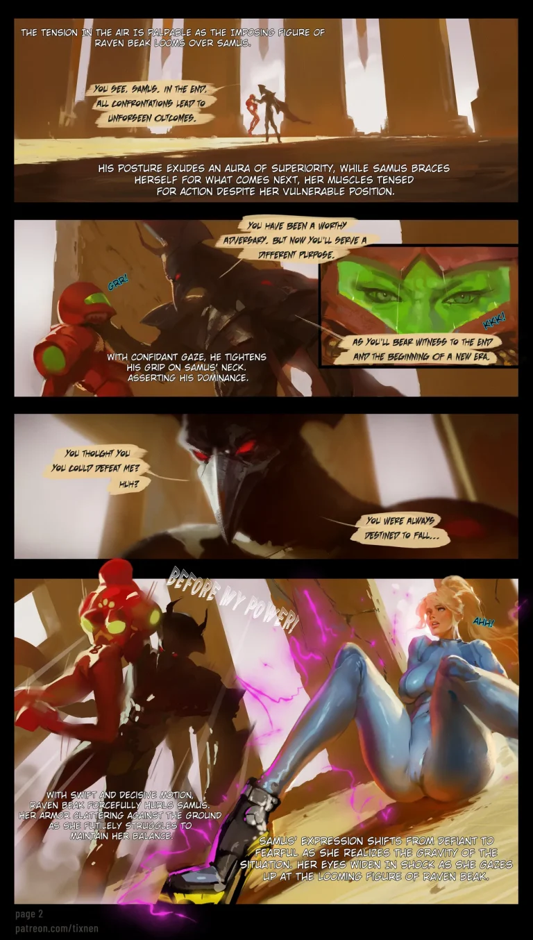Samus & Raven Beak porn comic picture 2