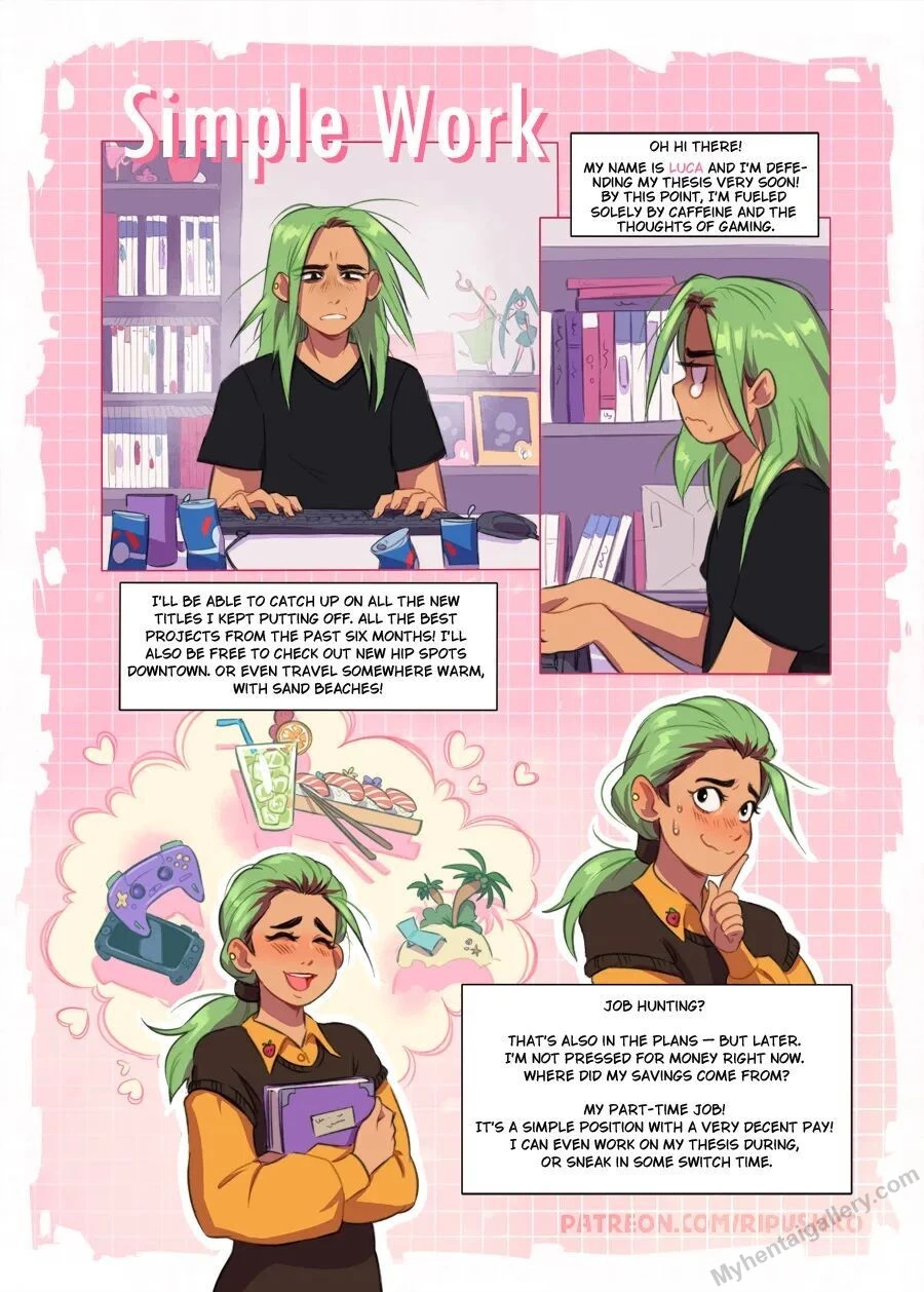Simple work porn comic picture 1