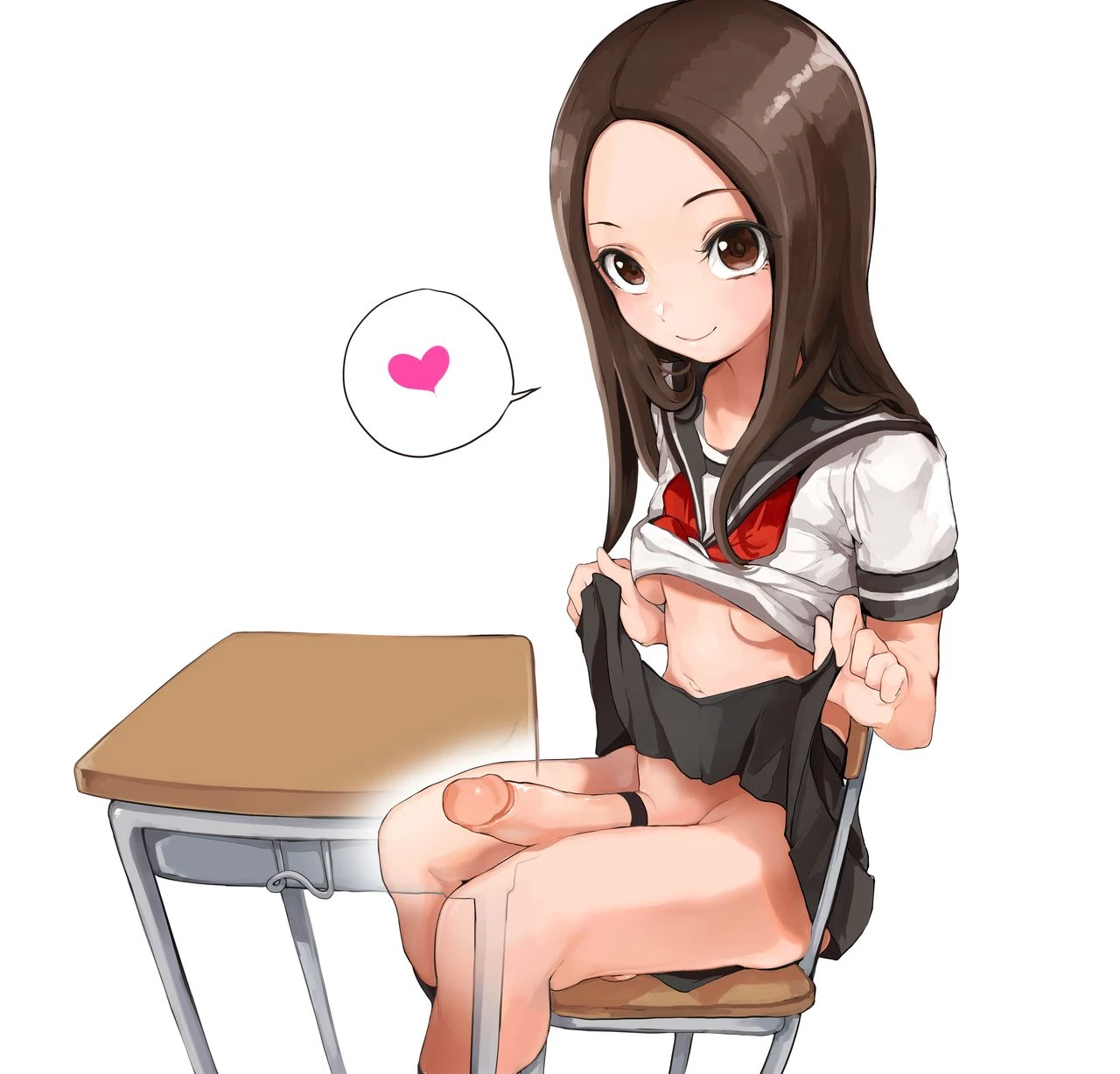 Takagi-san Dickgirl porn comic picture 8