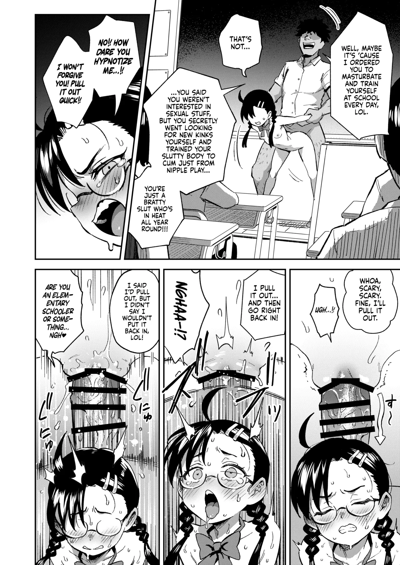 The Class Rep Who Hates Sex Gets Hypnotized and Turned Into a Total Slut | H ga Kirai na Iinchou ga Saimin Choukyou Sarete Mesu ni Sareru porn comic picture 24