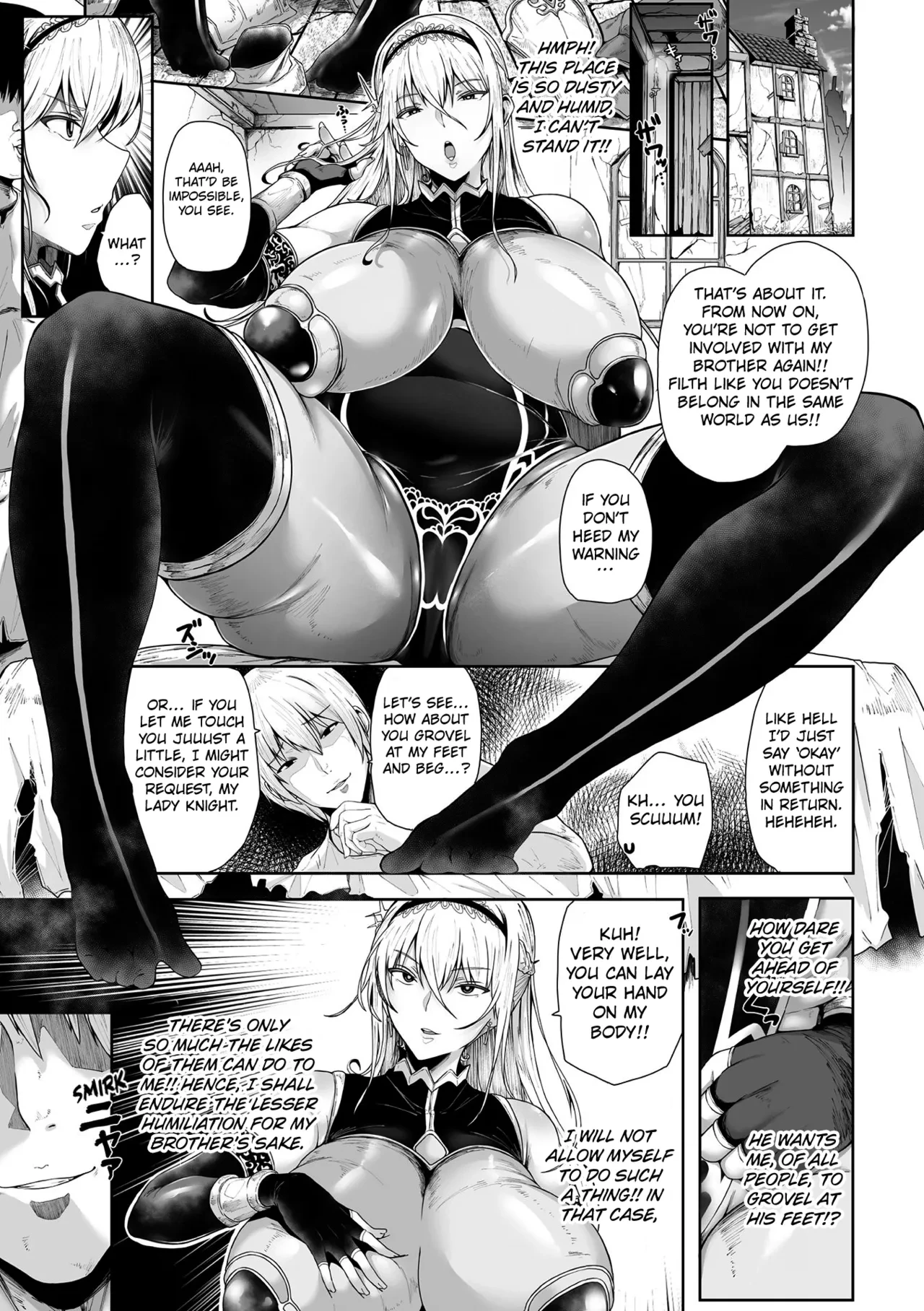 The Elder Sister Knight is a Substitute Meat Toilet porn comic picture 3