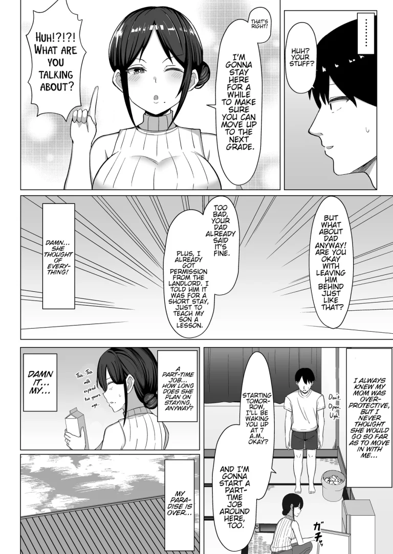 The story of how I ended up living with my mom in a four-and-a-half tatami room porn comic picture 5