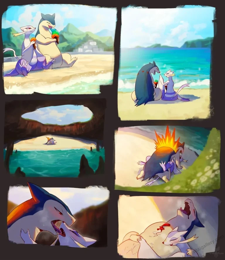 Typhlosion x Mienshao porn comic picture 1