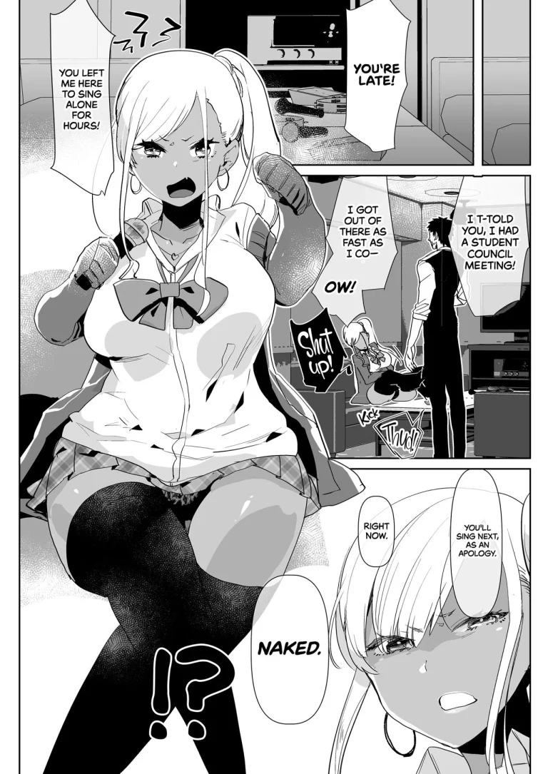 What Happens When Your Tan Gyaru Futa Girlfriend Is in a Bad Mood and Invites You To Karaoke... | Kigen no Warui Kuro Gal Futanari Kanojo ni Karaoke ni Yobidasareta Kekka... porn comic picture 5