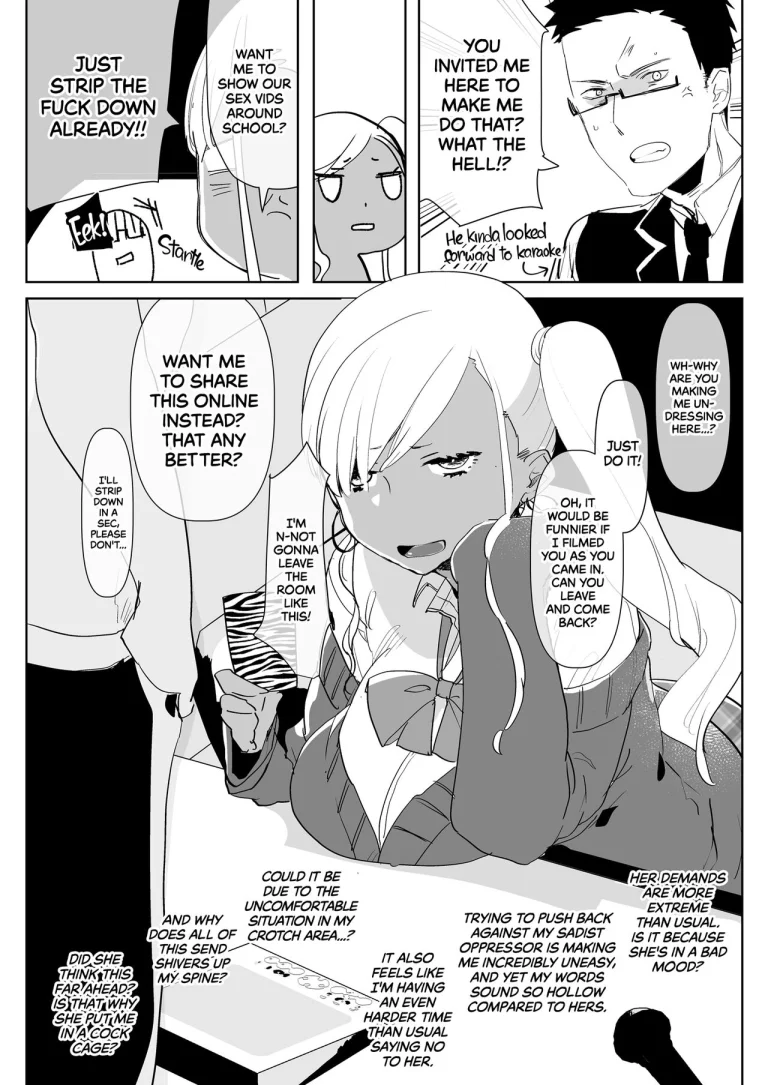 What Happens When Your Tan Gyaru Futa Girlfriend Is in a Bad Mood and Invites You To Karaoke... | Kigen no Warui Kuro Gal Futanari Kanojo ni Karaoke ni Yobidasareta Kekka... porn comic picture 6
