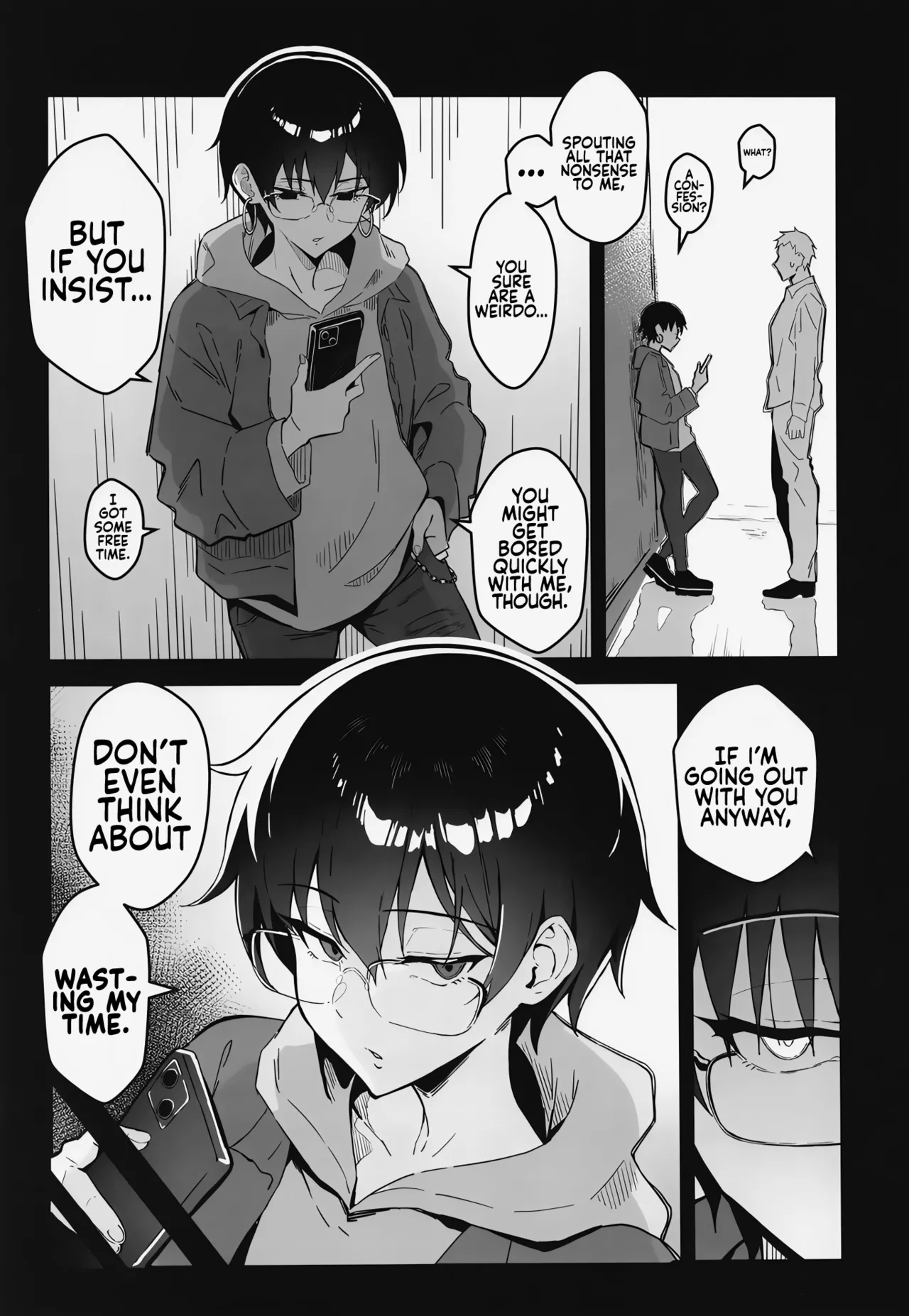 A Boring Date with My Blunt, Boyish Babe and Her Hidden Assets - 不愛想な隠れ巨乳ボーイッシュ彼女と退屈なデート porn comic picture 2