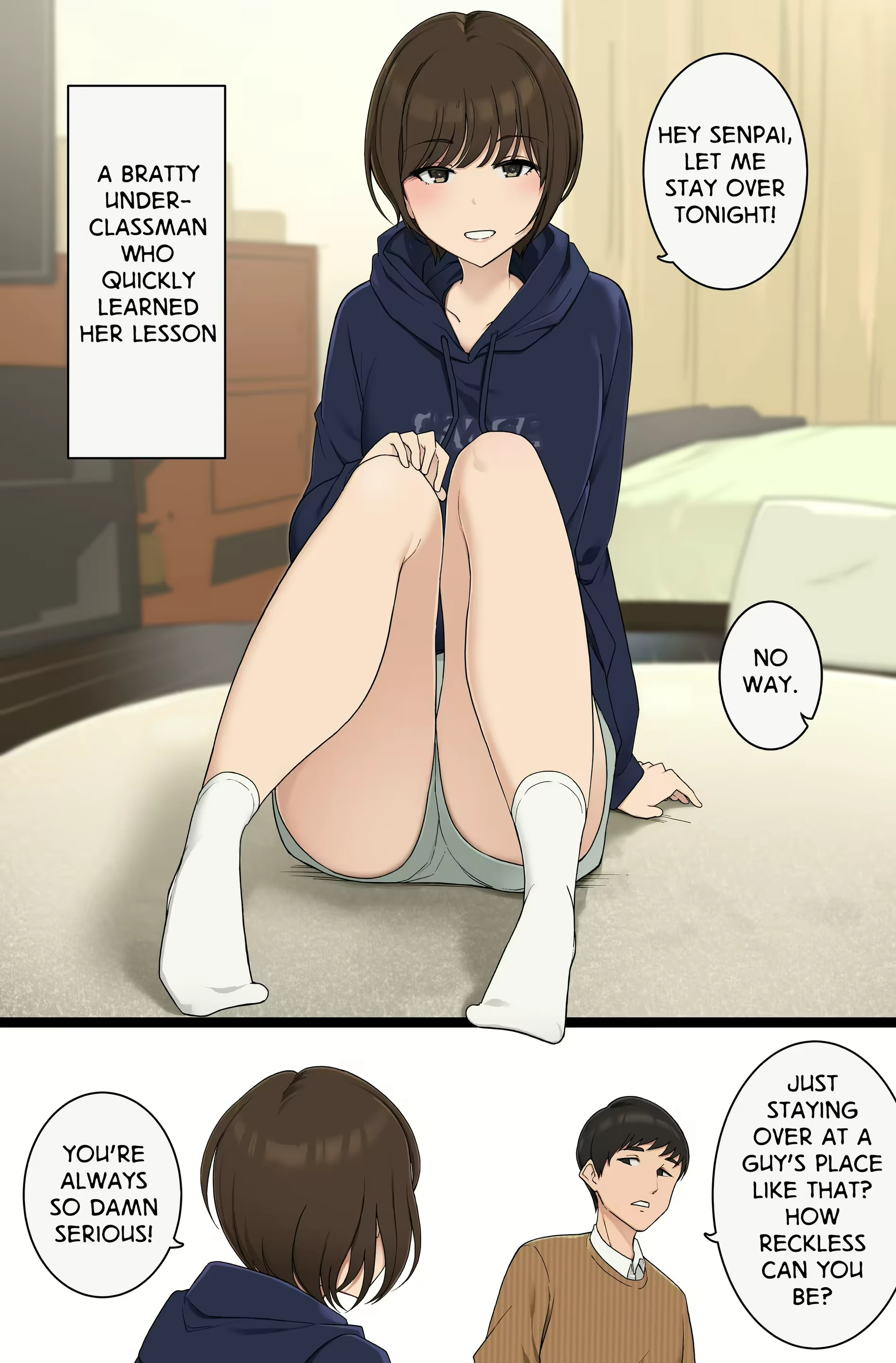 A Bratty Underclassman Who Quickly Learned Her Lesson porn comic picture 1