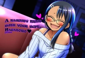 A naughty night with your wife, Nagatoro♥ porn comic picture 1