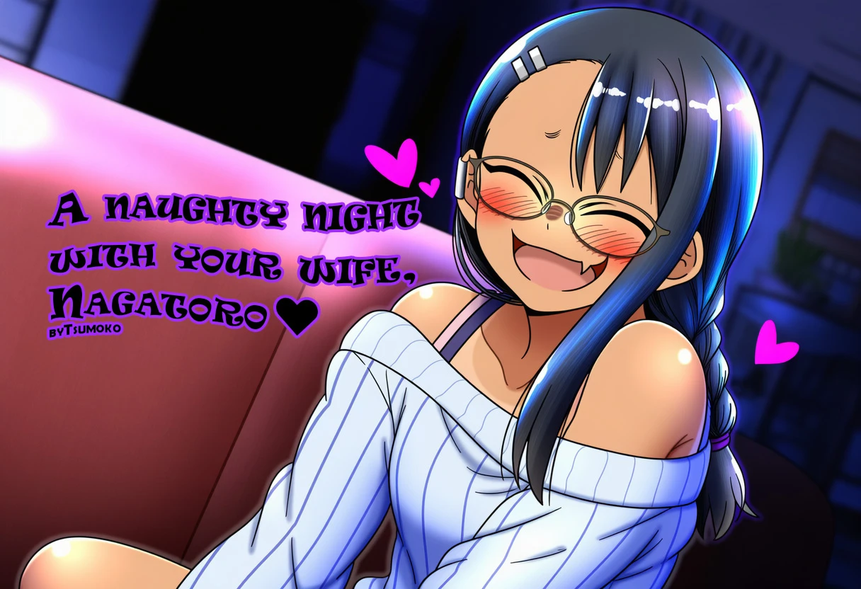 A naughty night with your wife, Nagatoro♥ porn comic picture 1