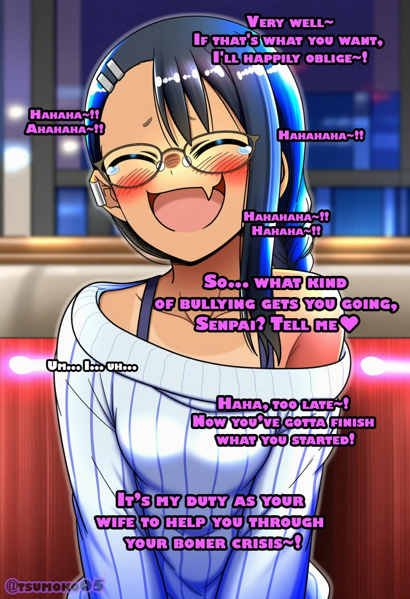 A naughty night with your wife, Nagatoro♥ porn comic picture 9