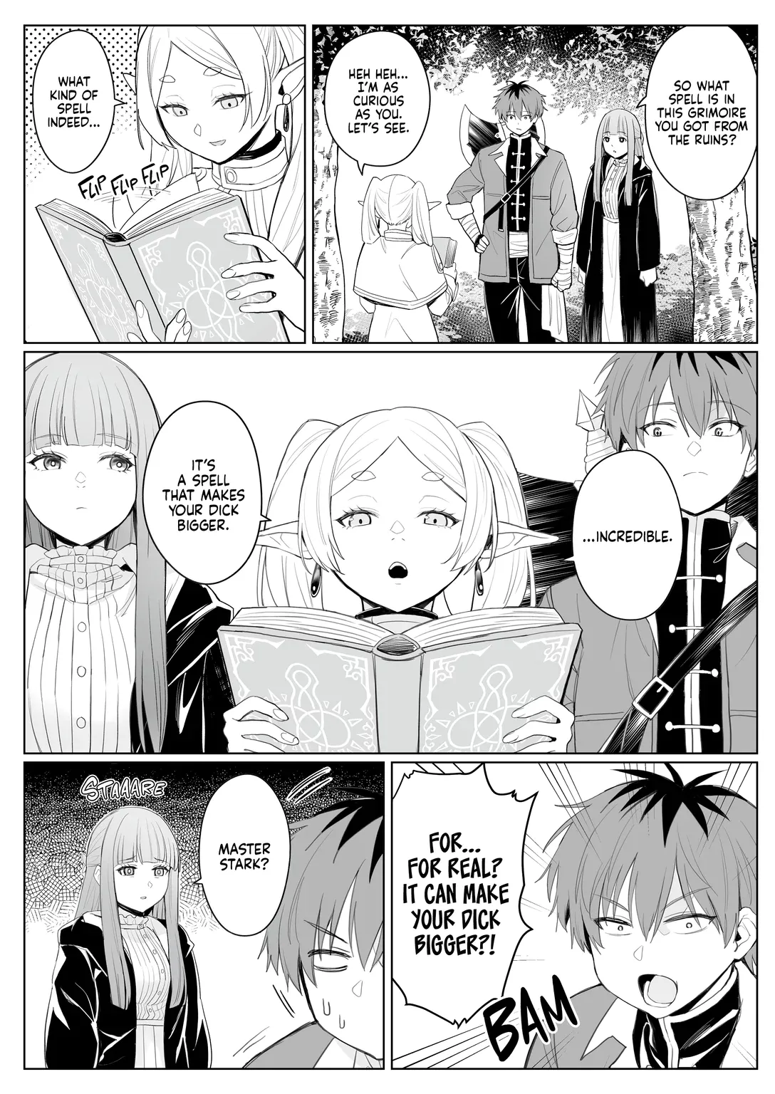A Spell That Makes Your Dick Bigger - ち〇ち〇が大きくなる魔法 porn comic picture 2
