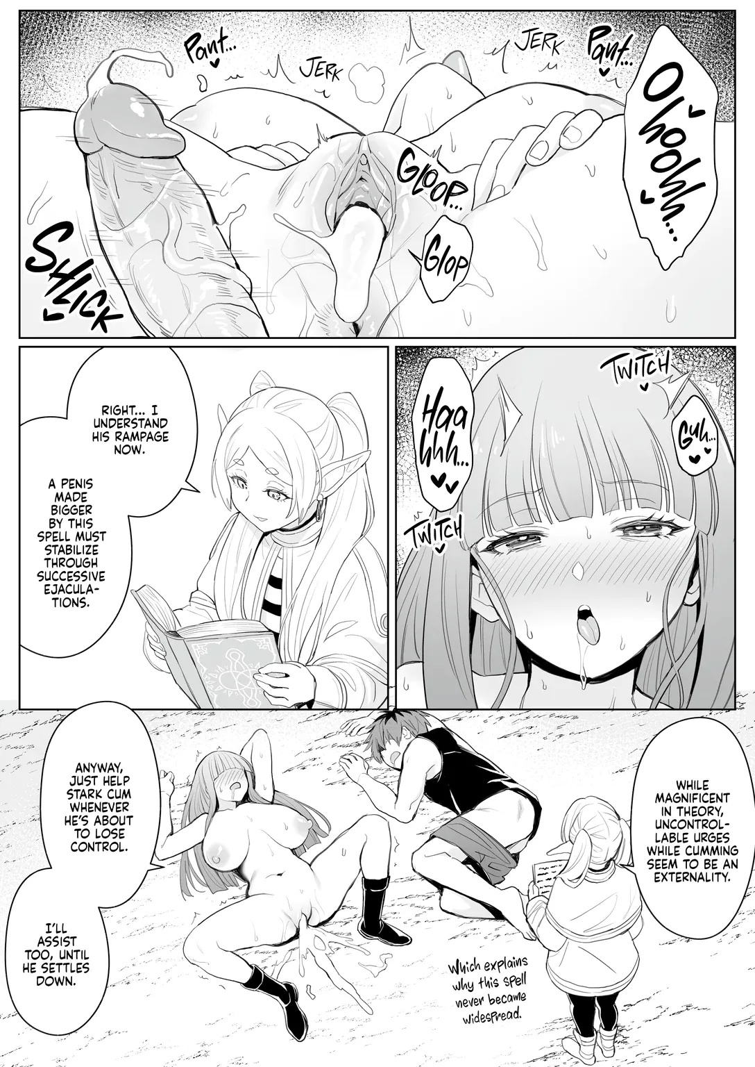 A Spell That Makes Your Dick Bigger - ち〇ち〇が大きくなる魔法 porn comic picture 9