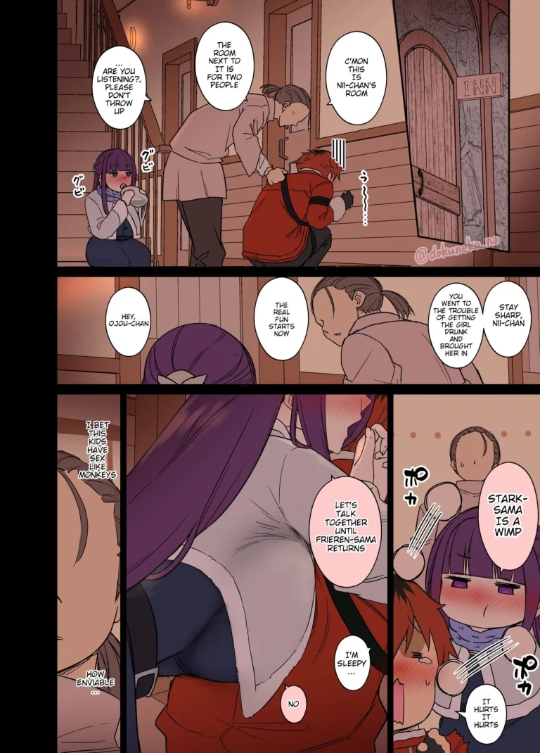 A story about doing bad things to Fern & Frieren. porn comic picture 3