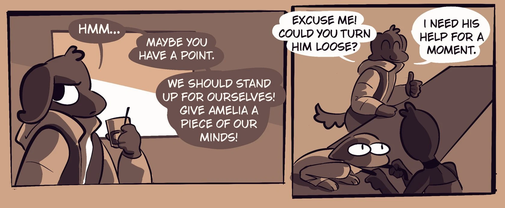 Amelia is Calling porn comic picture 17